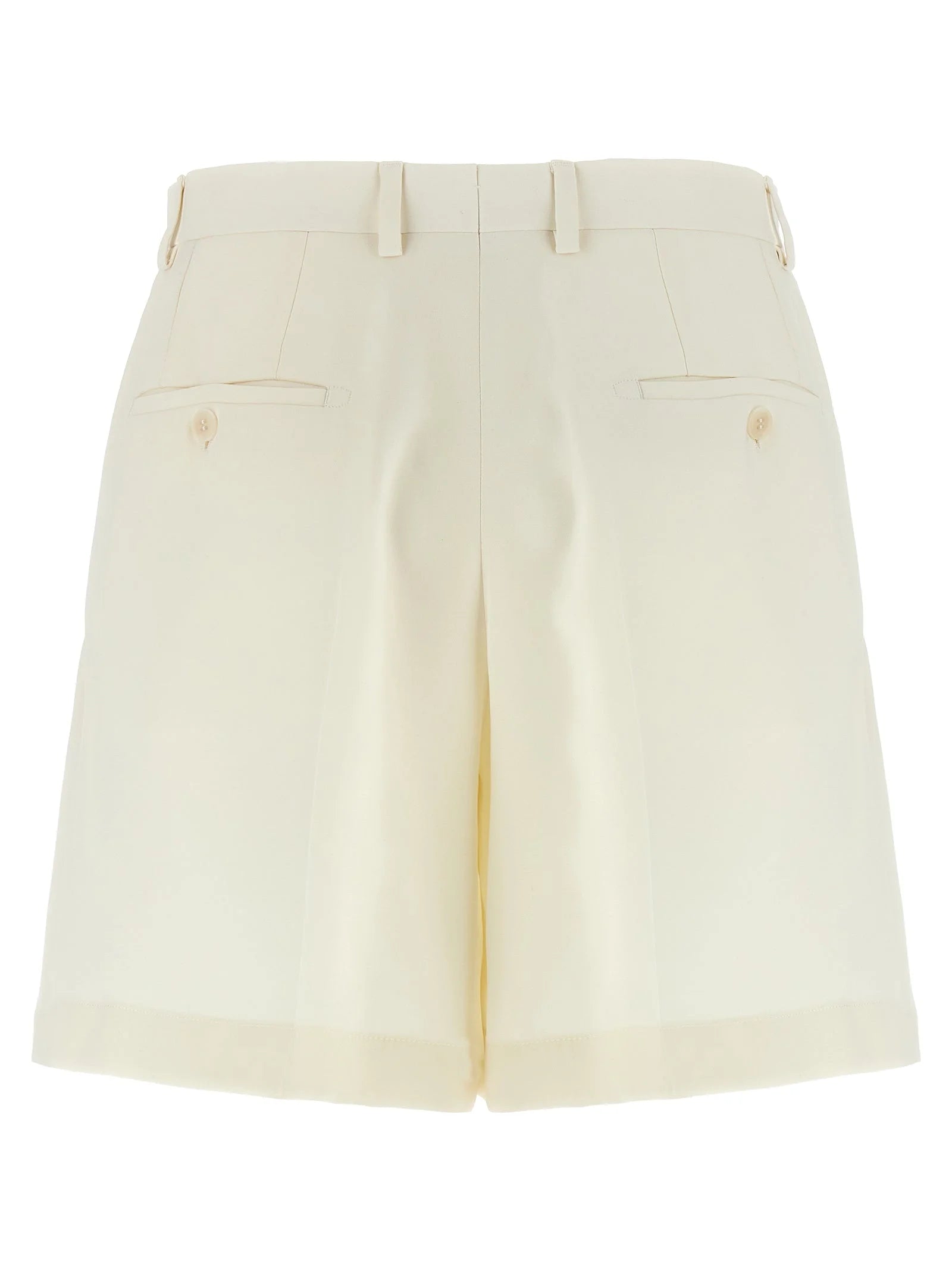 Brioni White Silk Bermuda Shorts