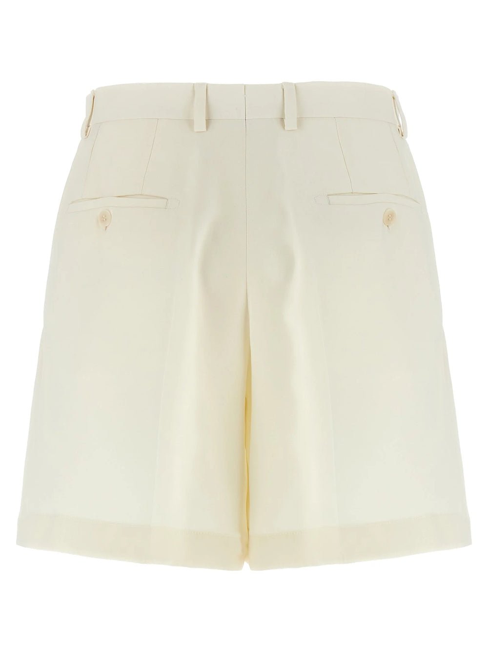 Brioni White Silk Bermuda Shorts