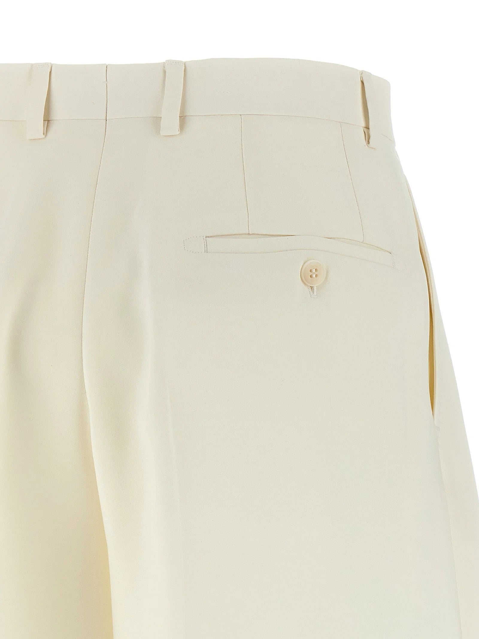 Brioni White Silk Bermuda Shorts