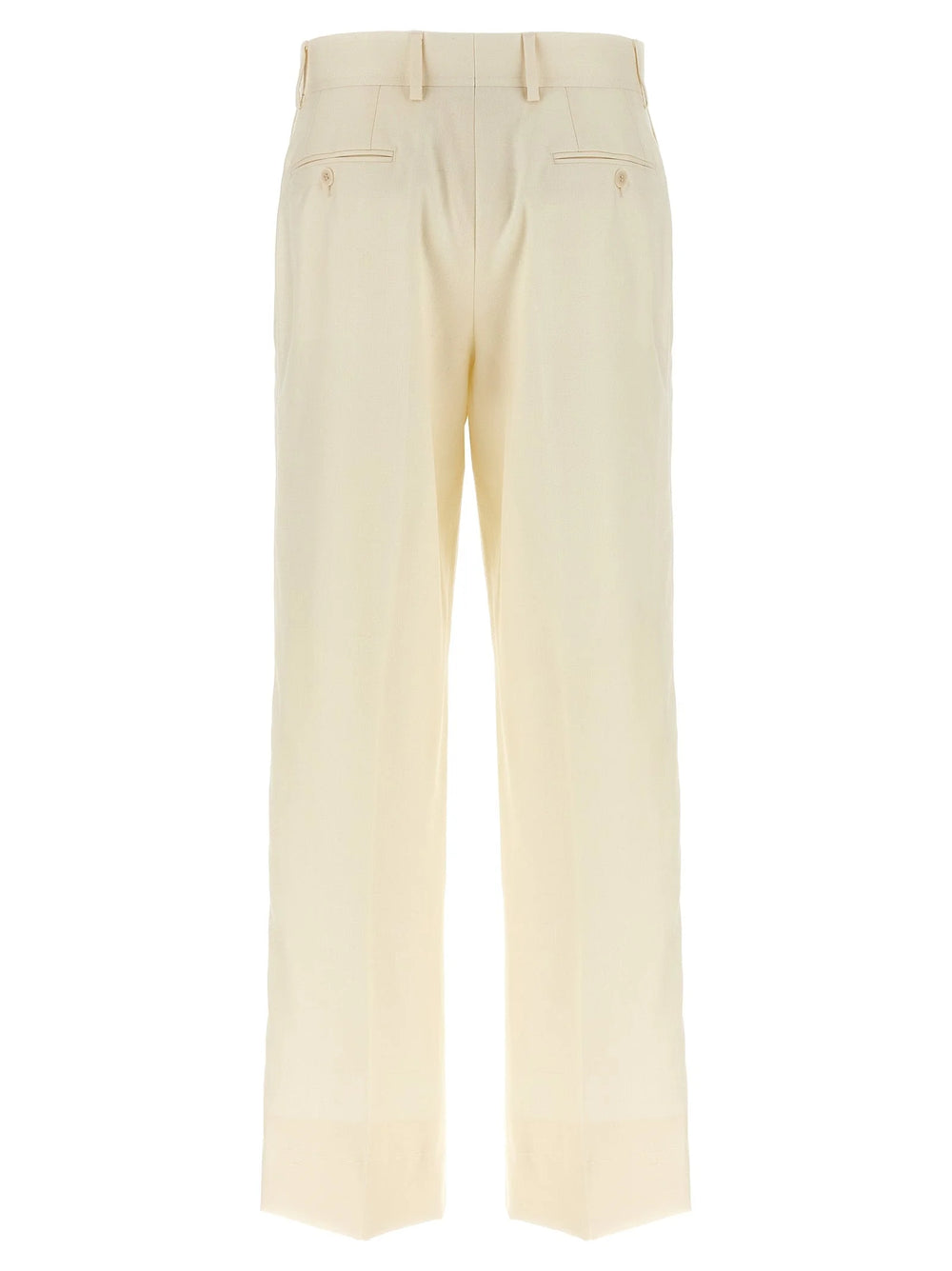 Brioni White Wool Dress Pants