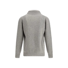 Brooksfield Gray Fleece Wool Cardigan - Cardigans