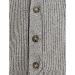 Brooksfield Gray Fleece Wool Cardigan - Cardigans