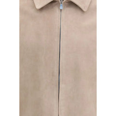 Brunello Cucinelli Beige Calf Leather Bos Taurus Bomber - XL