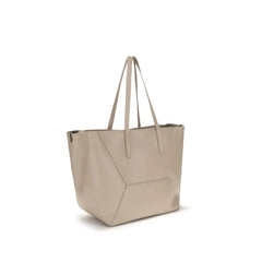 Brunello Cucinelli Beige Calf Leather Bos Taurus Handbag