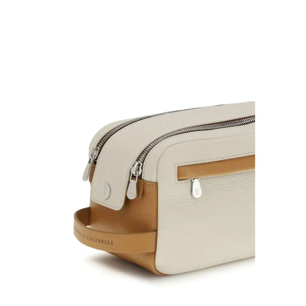 Brunello Cucinelli Beige Calf Leather Bos Taurus Other Accessories
