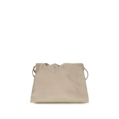 Brunello Cucinelli Beige Calf Leather Bos Taurus Shoulder Bag