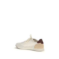 Brunello Cucinelli Beige Calf Leather Bos Taurus Sneakers - EU46/US13