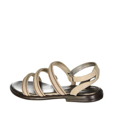 Brunello Cucinelli Beige Calfskin Flat Sandals - EU38/US8