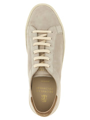 Brunello Cucinelli Beige Calfskin Low Top Sneakers - EU46/US13