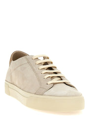 Brunello Cucinelli Beige Calfskin Low Top Sneakers - EU46/US13