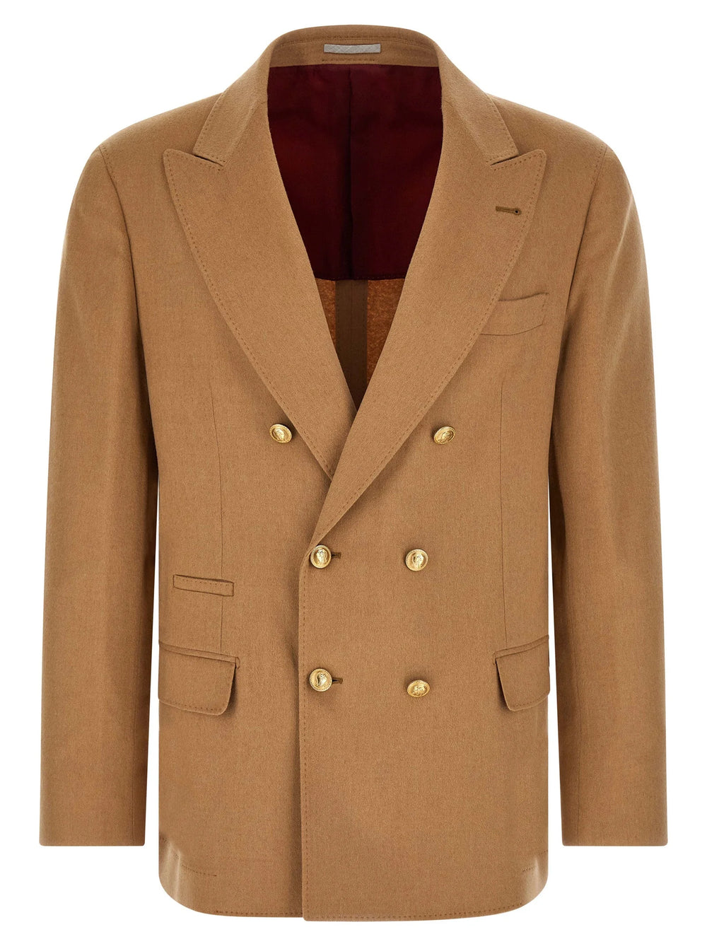 Brunello Cucinelli Beige Camel Hair Blazer