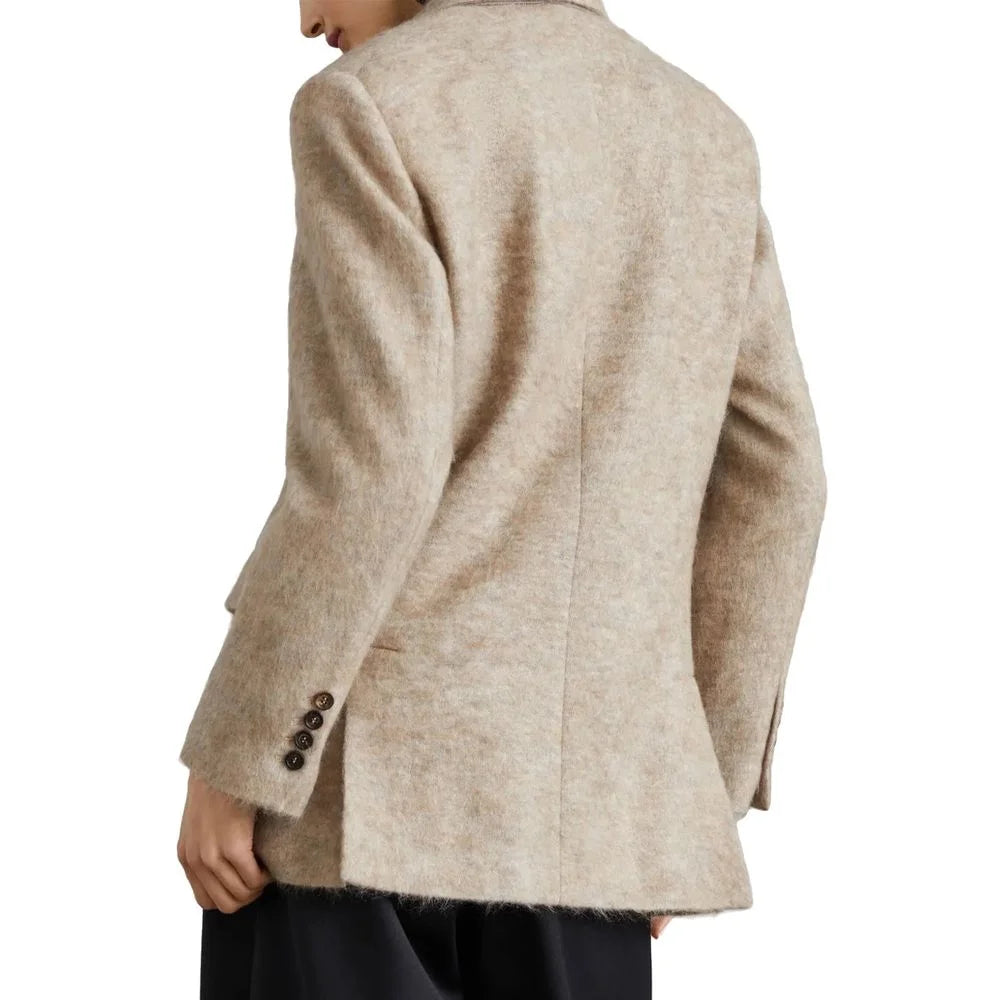 Brunello Cucinelli Beige Cashmere Blazer