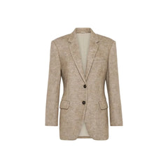 Brunello Cucinelli Beige Cashmere Blazer