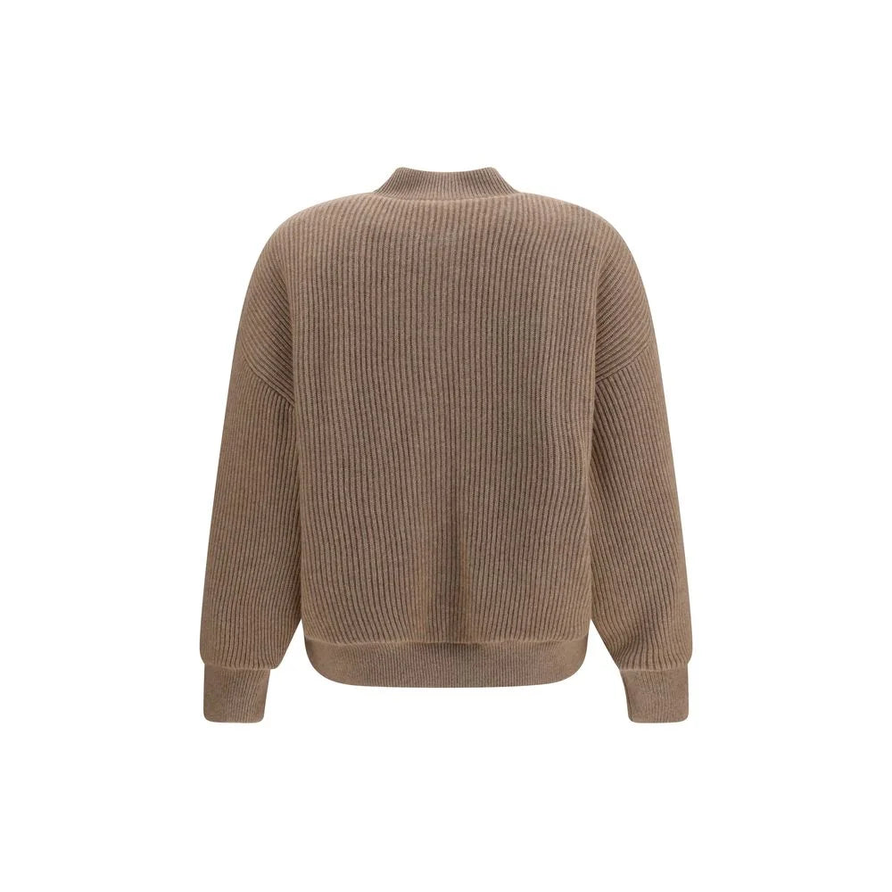 Brunello Cucinelli Beige Cashmere Bomber - M