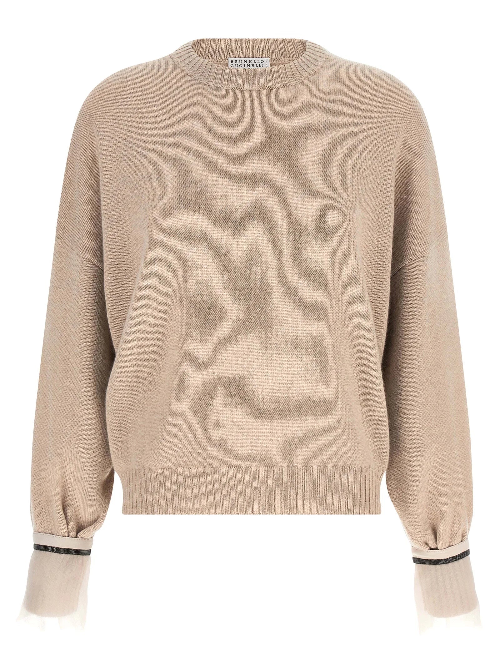 Brunello Cucinelli Beige Cashmere Cardigan