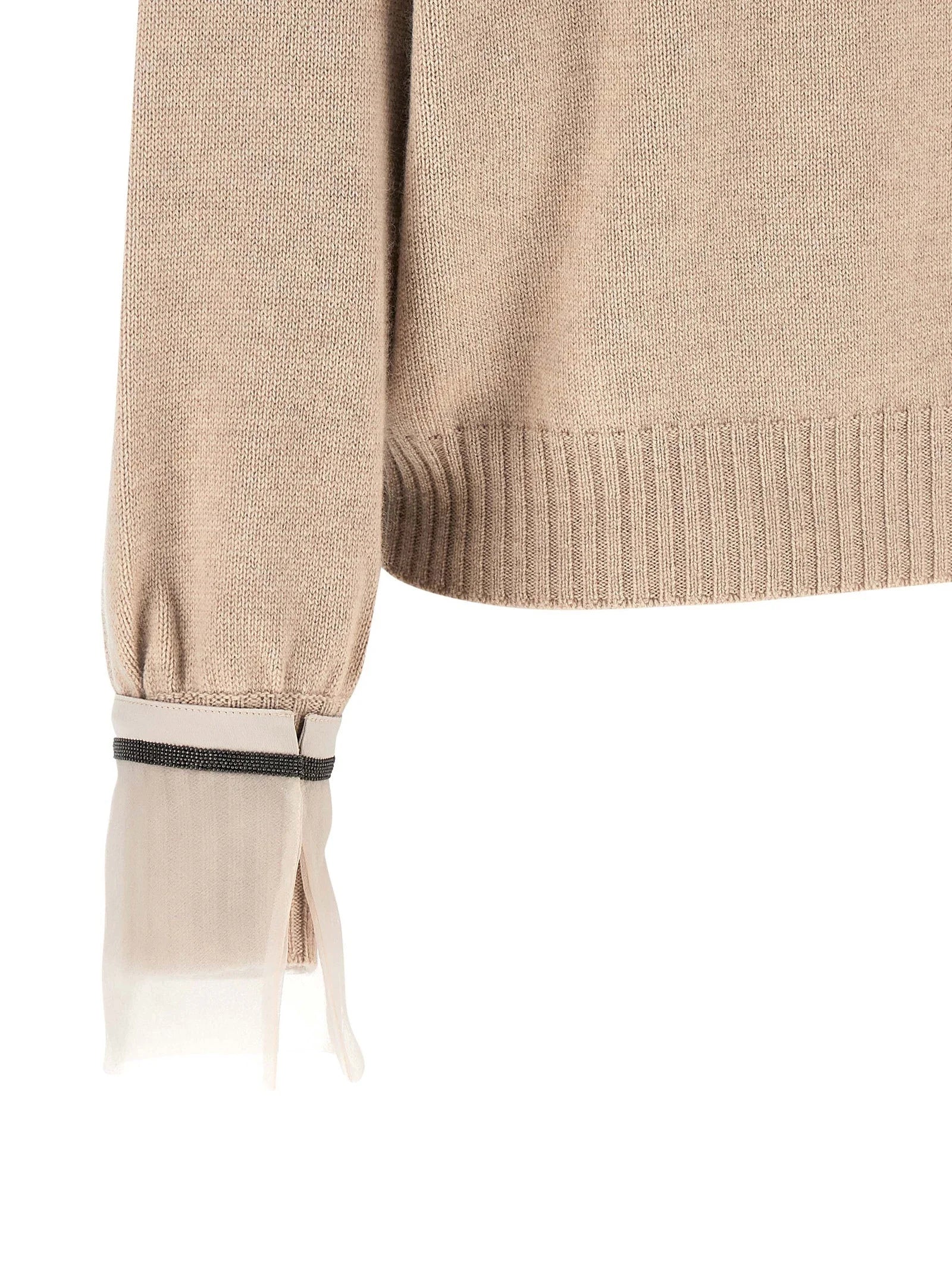 Brunello Cucinelli Beige Cashmere Cardigan