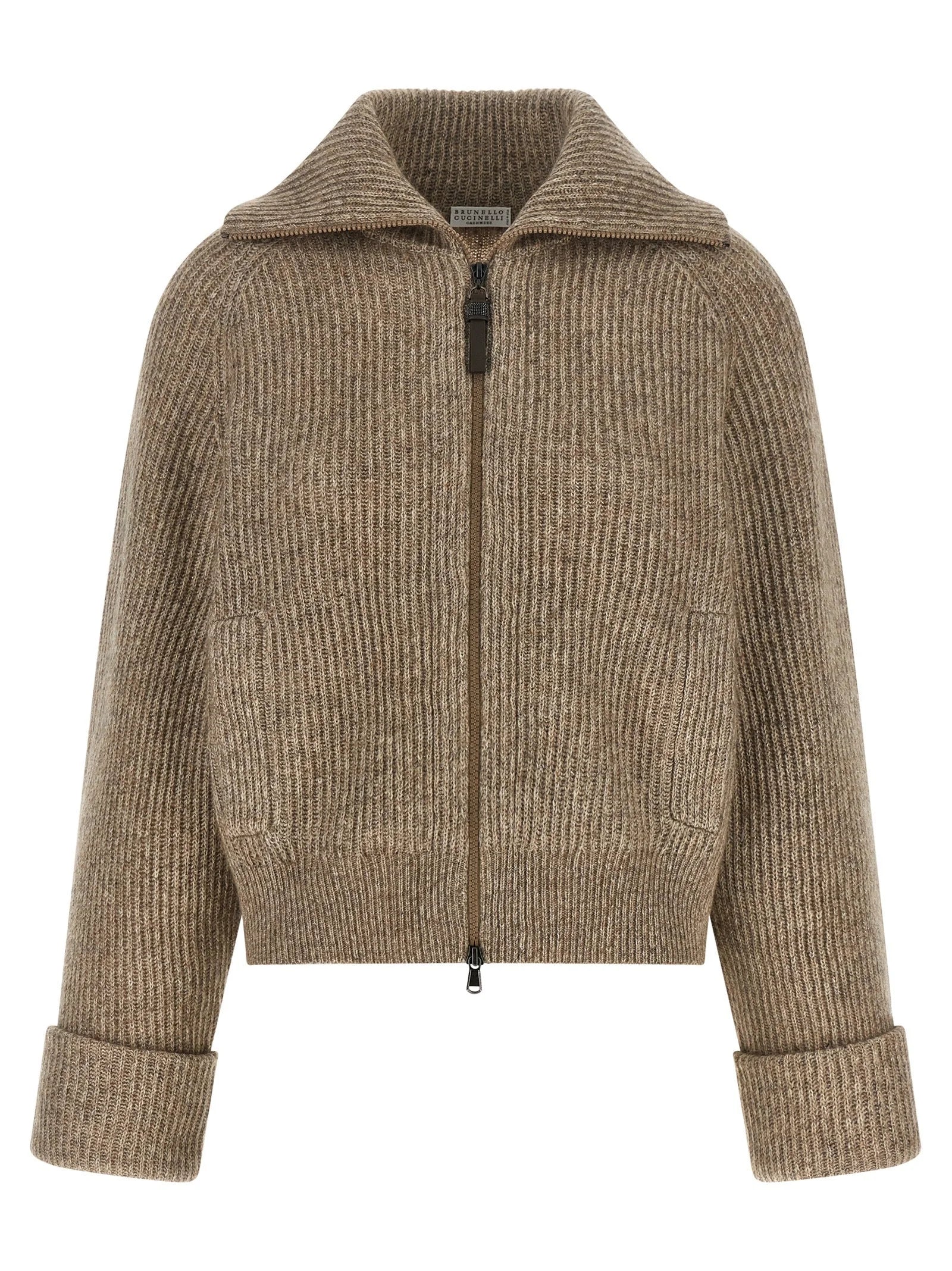 Brunello Cucinelli Beige Cashmere Cardigan