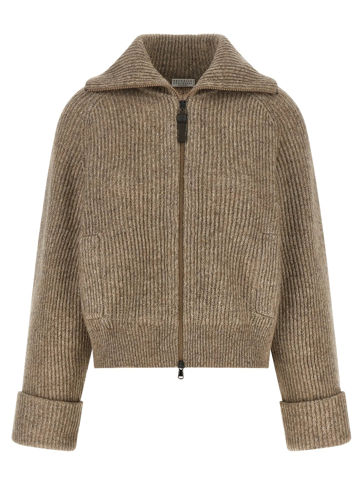 Brunello Cucinelli Beige Cashmere Cardigan