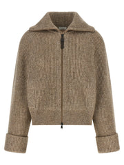 Brunello Cucinelli Beige Cashmere Cardigan