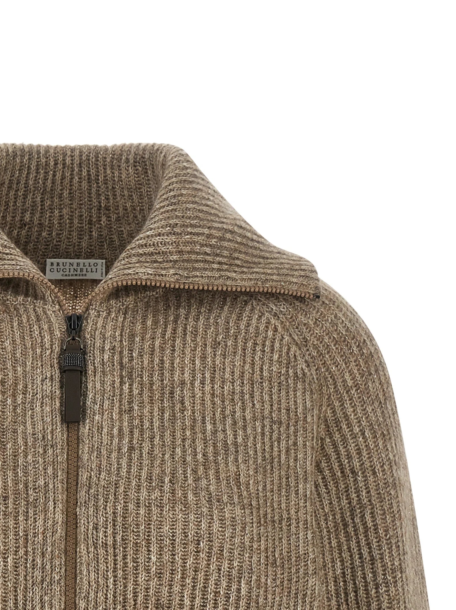 Brunello Cucinelli Beige Cashmere Cardigan