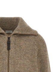 Brunello Cucinelli Beige Cashmere Cardigan
