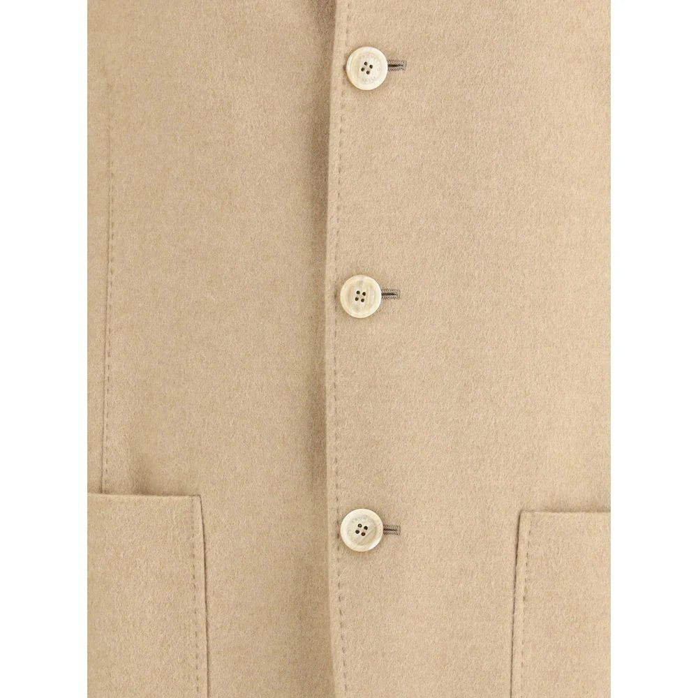 Brunello Cucinelli Beige Cashmere Coat