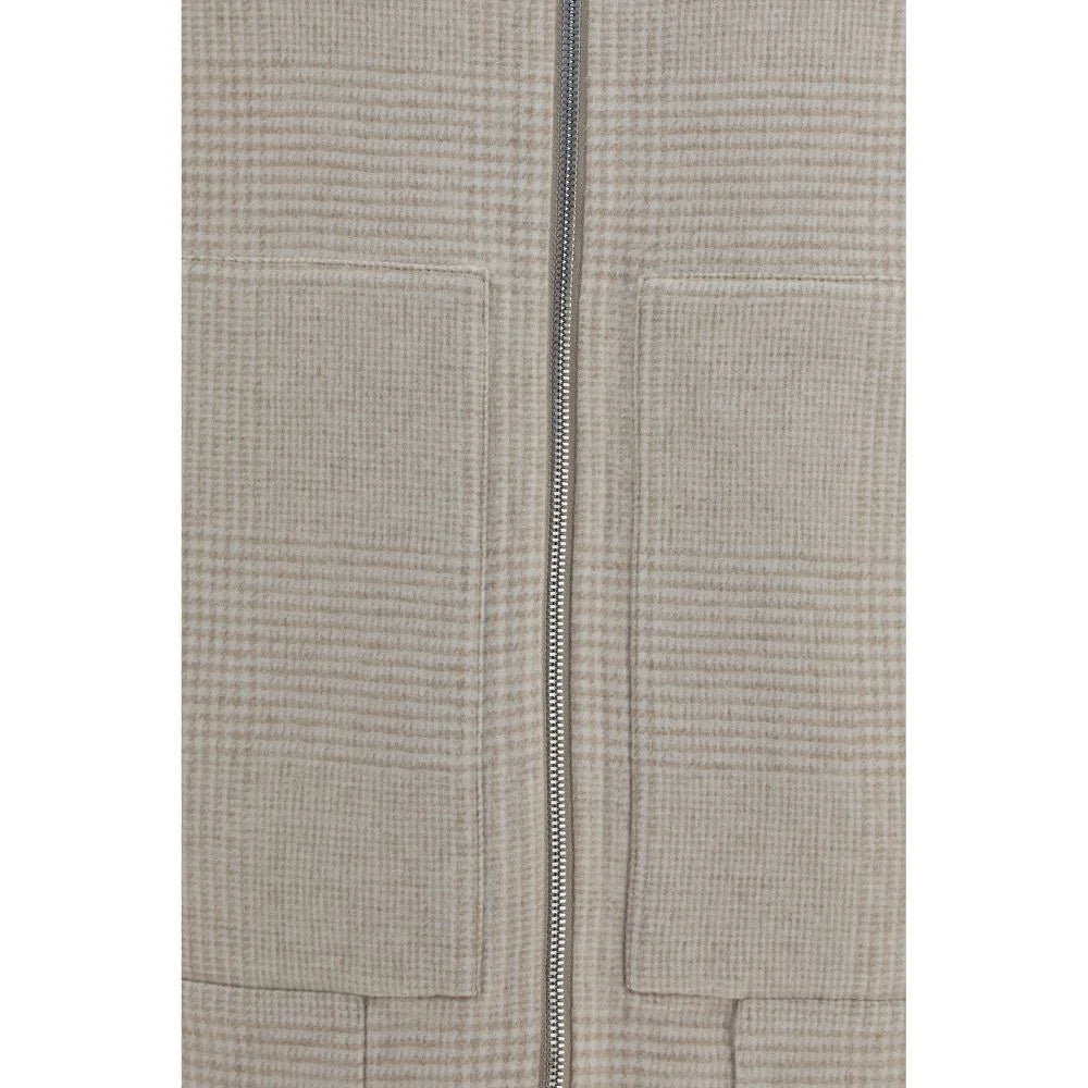 Brunello Cucinelli Beige Cashmere Full-Length Jacket
