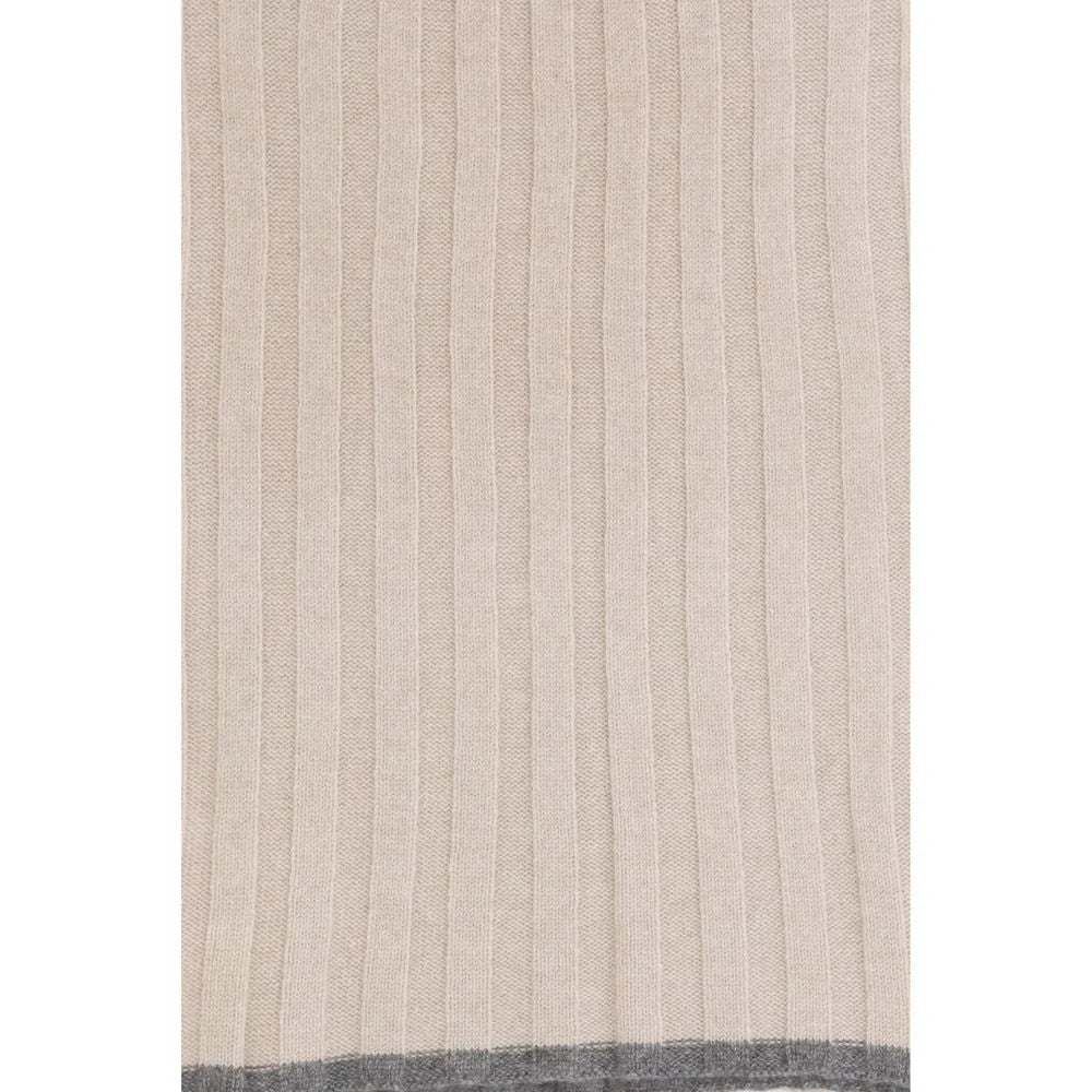 Brunello Cucinelli Beige Cashmere Scarf
