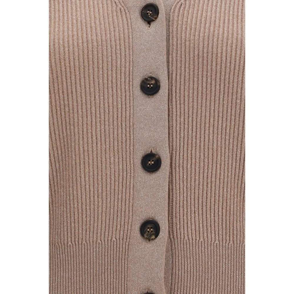 Brunello Cucinelli Beige Cashmere Sleeveles Sweater - XL