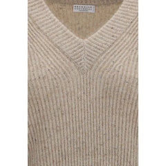 Brunello Cucinelli Beige Cashmere Sweatshirt