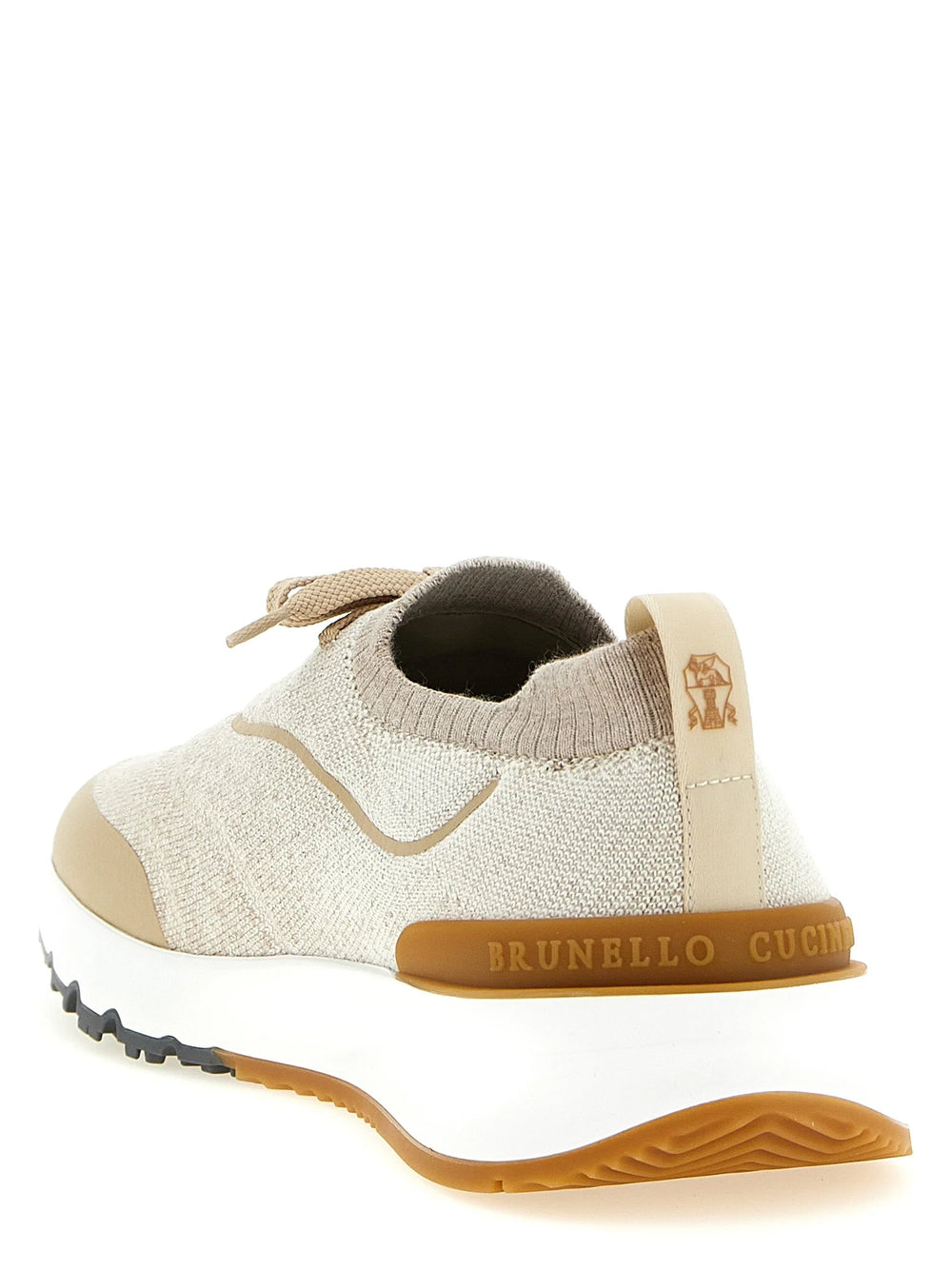 Brunello Cucinelli Beige Cotton Athletic Sneakers - EU 41 | US 8