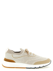 Brunello Cucinelli Beige Cotton Athletic Sneakers - EU 41 | US 8