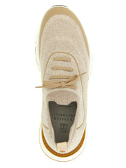Brunello Cucinelli Beige Cotton Athletic Sneakers - EU 41 | US 8