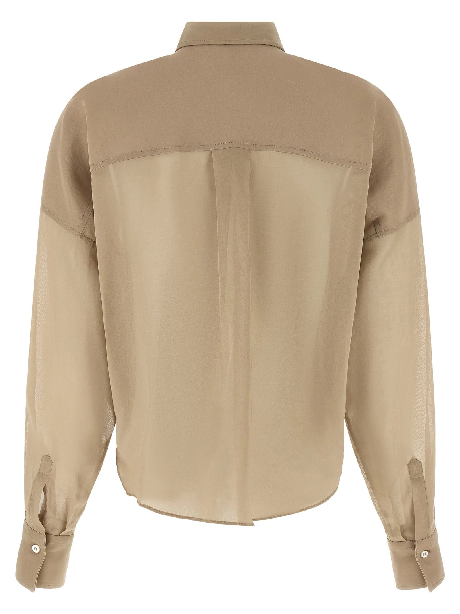 Brunello Cucinelli Beige Cotton Blouse