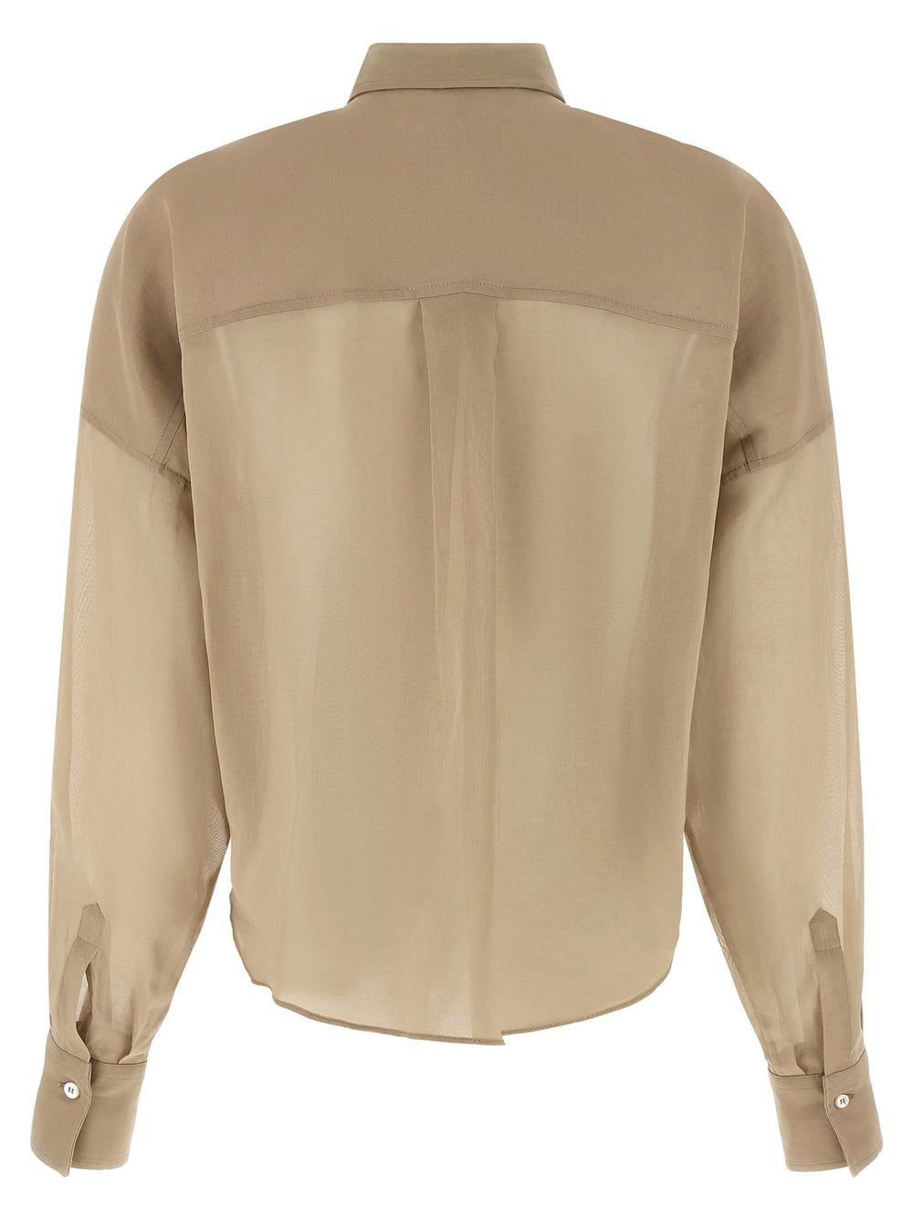 Brunello Cucinelli Beige Cotton Blouse