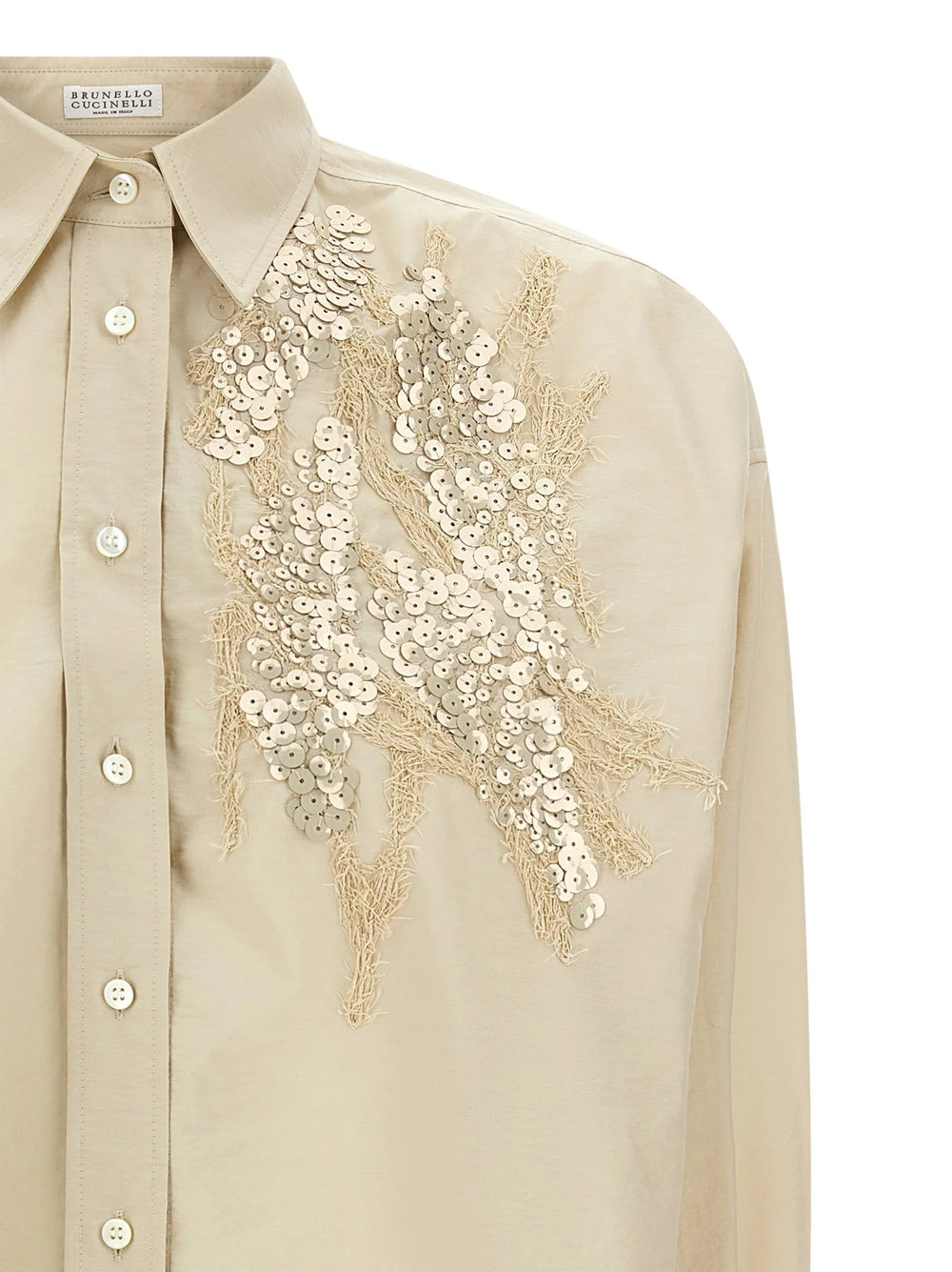 Brunello Cucinelli Beige Cotton Blouse - L