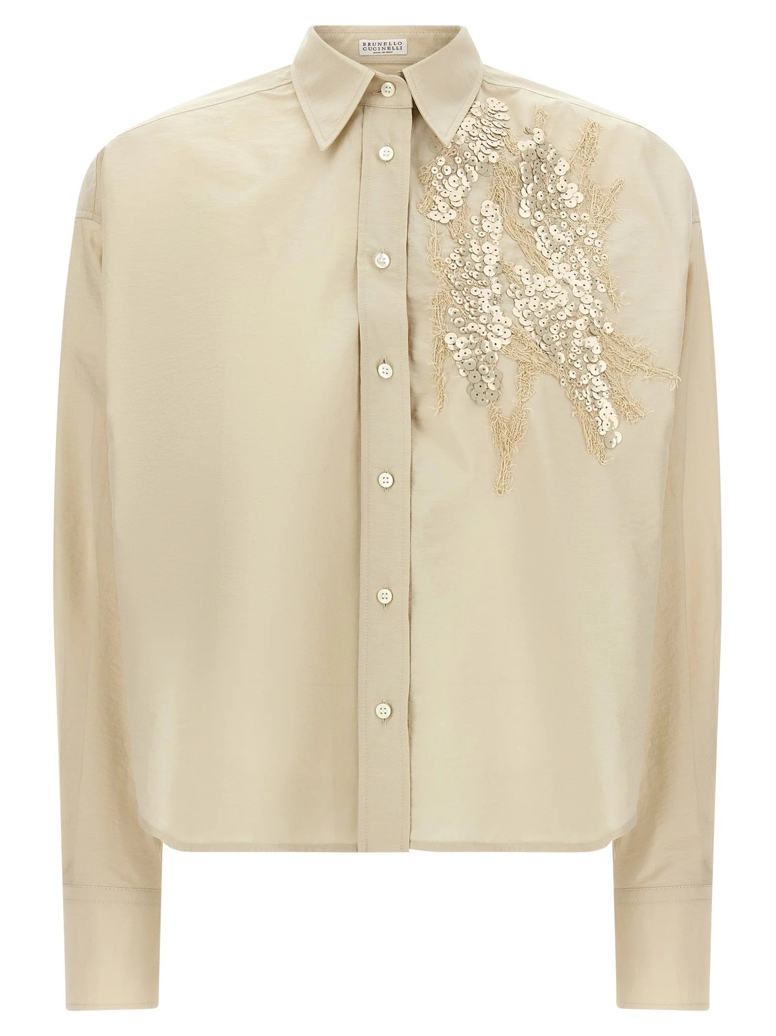 Brunello Cucinelli Beige Cotton Blouse - L