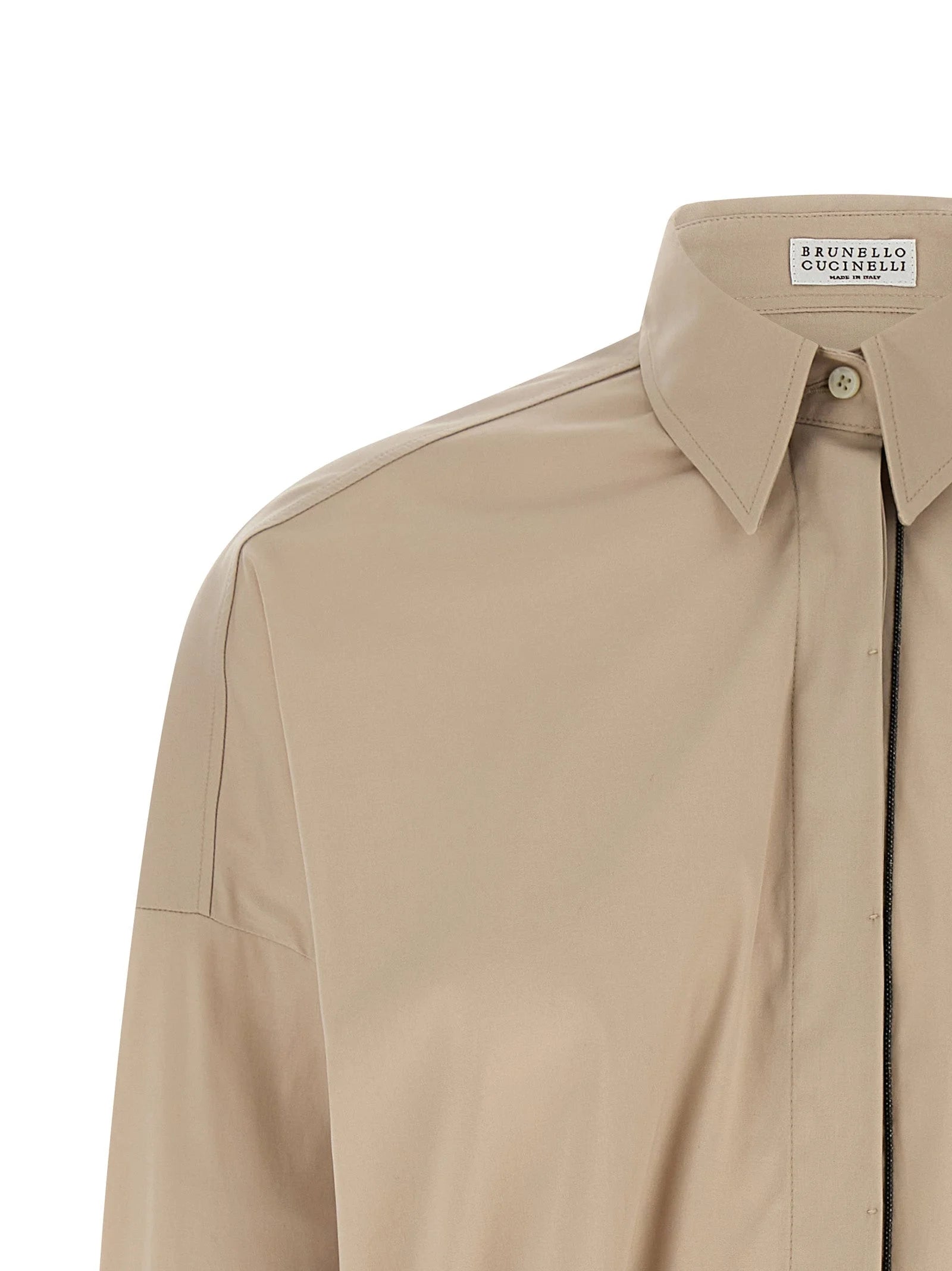 Brunello Cucinelli Beige Cotton Blouse - XS
