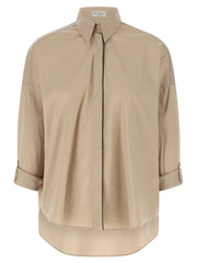 Brunello Cucinelli Beige Cotton Blouse - XS