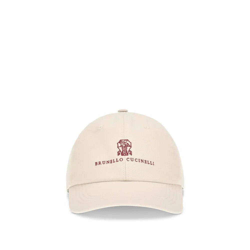 Brunello Cucinelli Beige Cotton Cap (Baseball Hat)