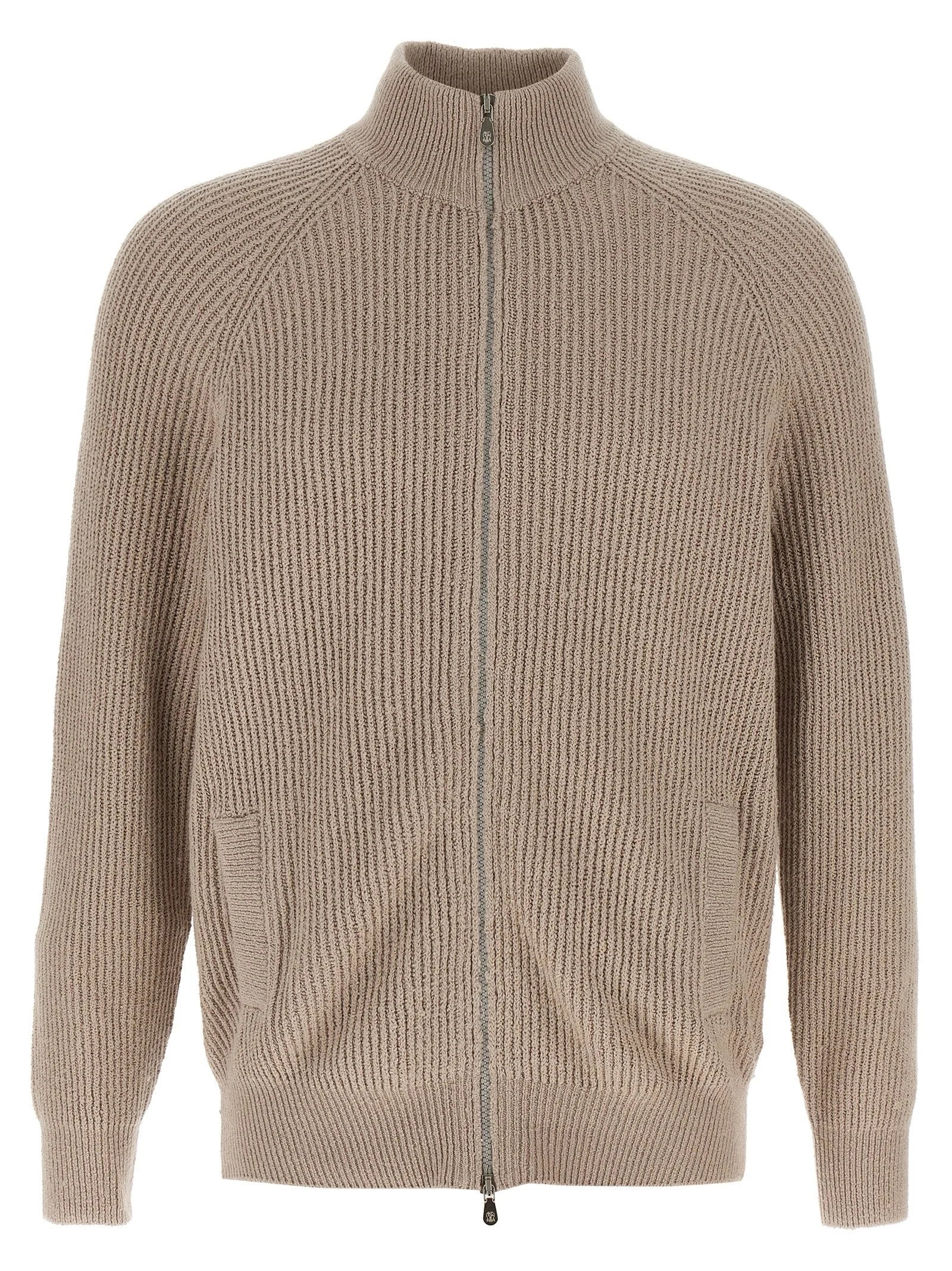 Brunello Cucinelli Beige Cotton Cardigan