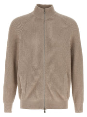Brunello Cucinelli Beige Cotton Cardigan