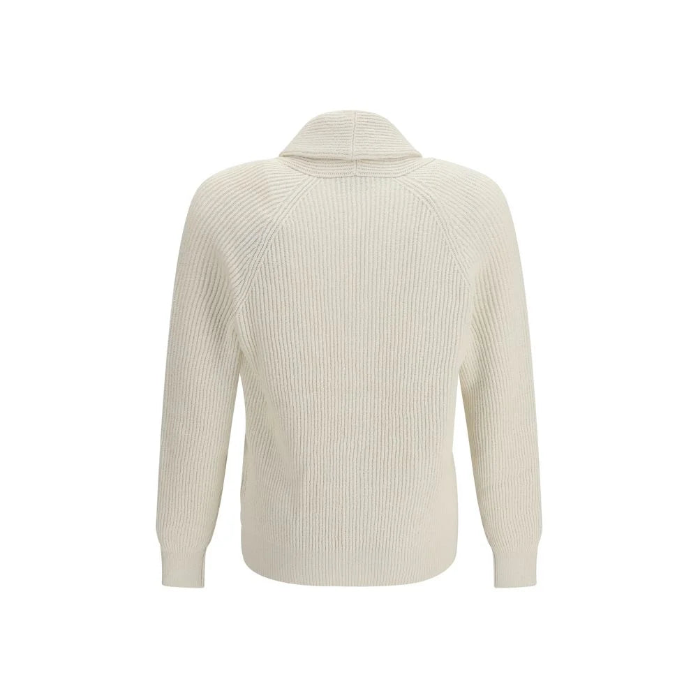 Brunello Cucinelli Beige Cotton Cardigan