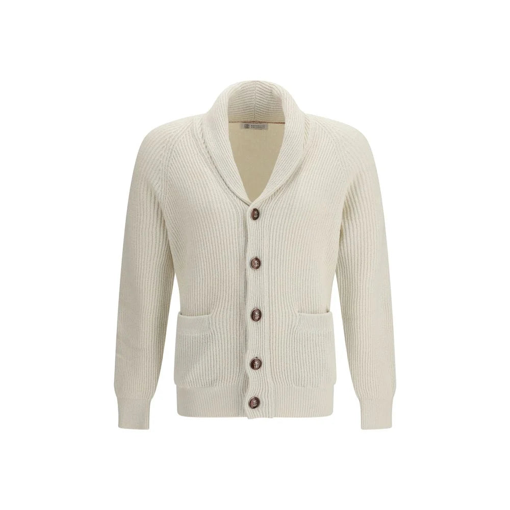 Brunello Cucinelli Beige Cotton Cardigan