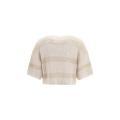 Brunello Cucinelli Beige Cotton Cardigan - M