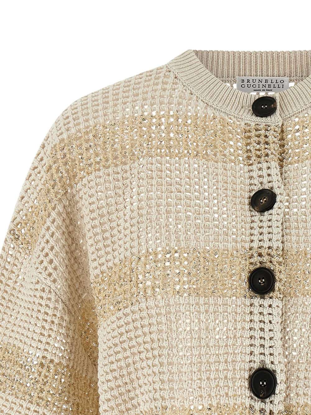 Brunello Cucinelli Beige Cotton Cardigan - XL