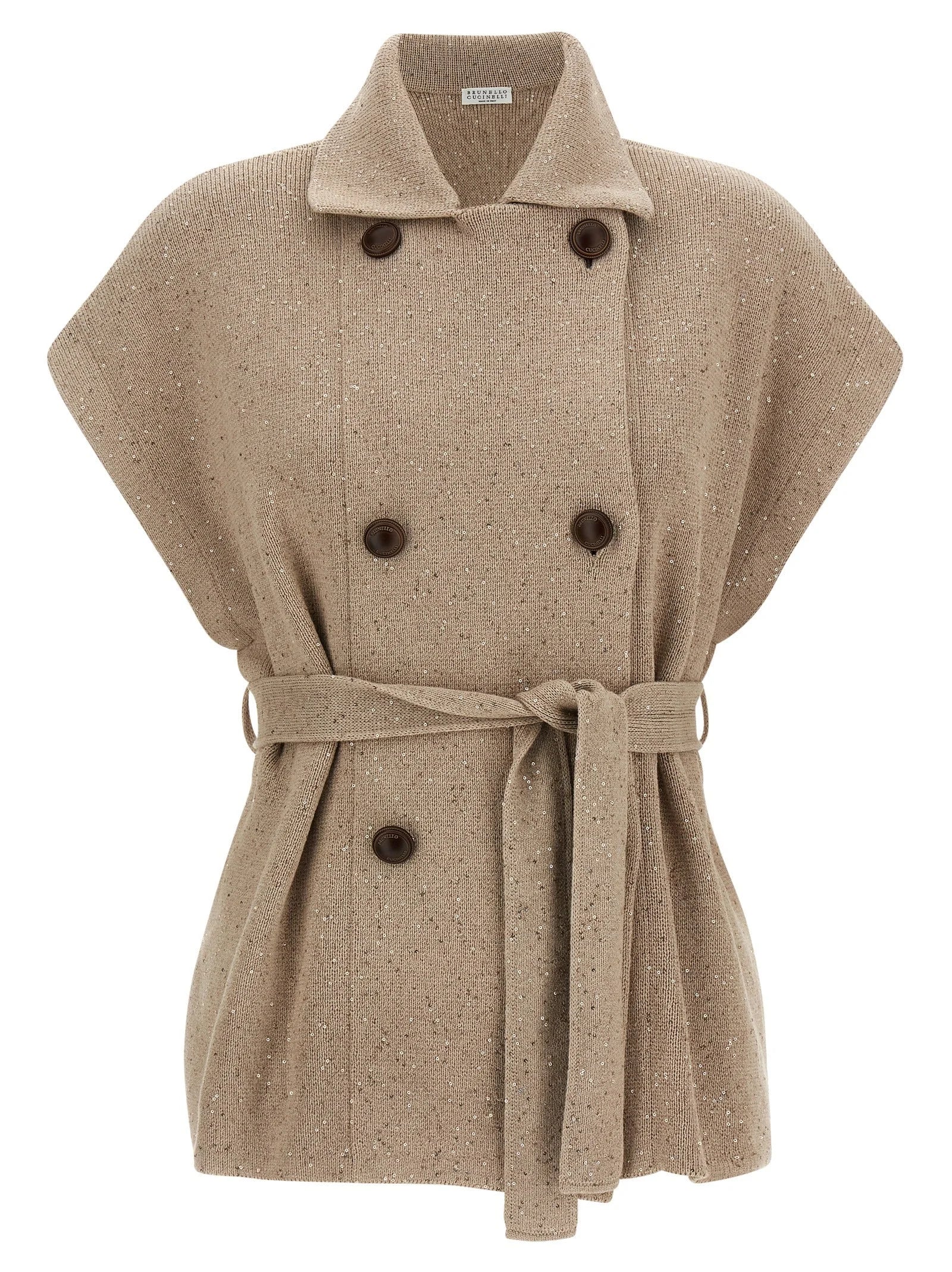 Brunello Cucinelli Beige Cotton Cardigan - XS