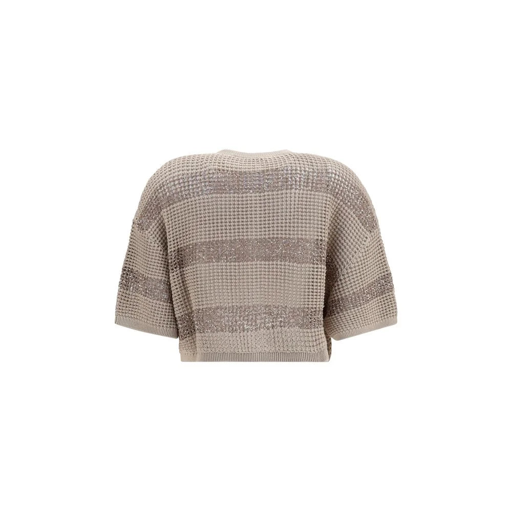 Brunello Cucinelli Beige Cotton Cardigan - XS