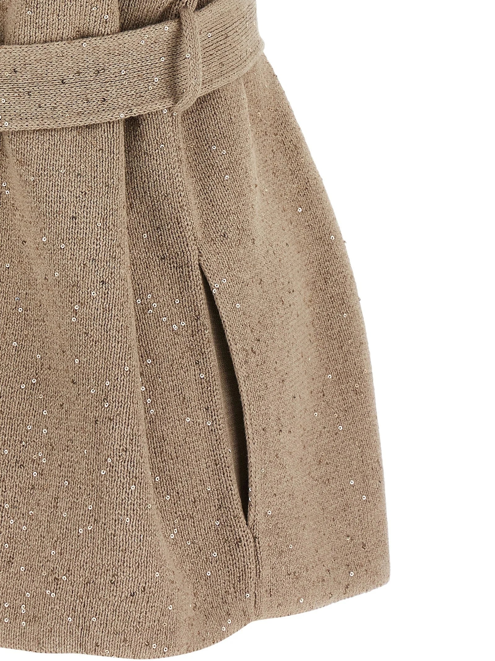 Brunello Cucinelli Beige Cotton Cardigan - XS