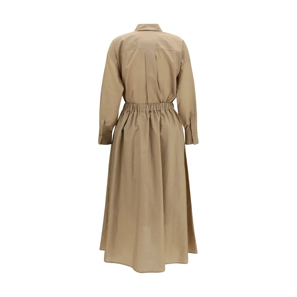 Brunello Cucinelli Beige Cotton Casual Dress